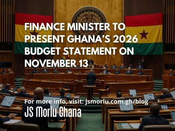 Finance Minister to Present Ghana’s 2026 Budget Statement on November 13
